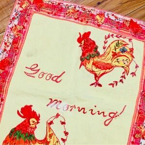 April Cornell vintage chicken hen kitchen towel distressed farmhouse cottage